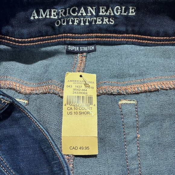 AMERICAN EAGLE OUTFITTERS Sz 10S Kick Boot Jeans Mid Rise Mid Wash NEW W/ TAGS - Picture 11 of 13